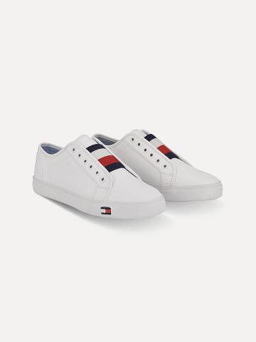 Női Tommy Hilfiger Flag Laceless Alkalmi Cipő Fehér | HU 586NWY